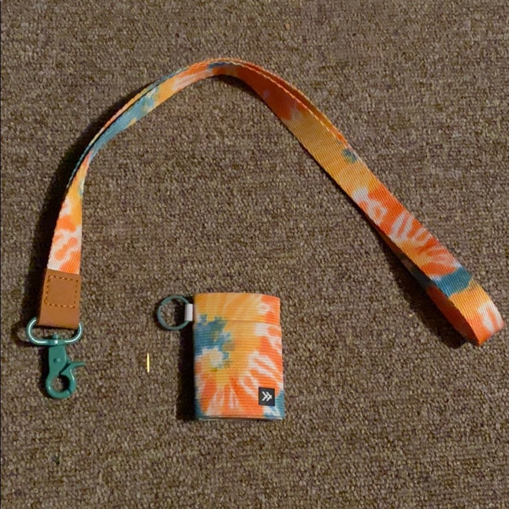thread wallet lanyard and card holder